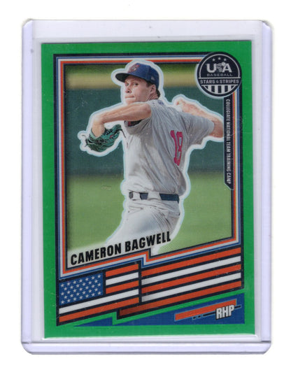 2026 Panini Stars & Stripes Prizm USA Baseball Cameron Bagwell Green USA #20