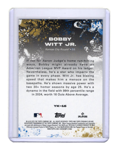 2025 Stadium Club Bobby Witt Jr. Card Yours for the Taking Royals #YK-16