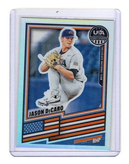2026 Panini Stars & Stripes Prizm USA Baseball Jason DeCaro Card USA #105