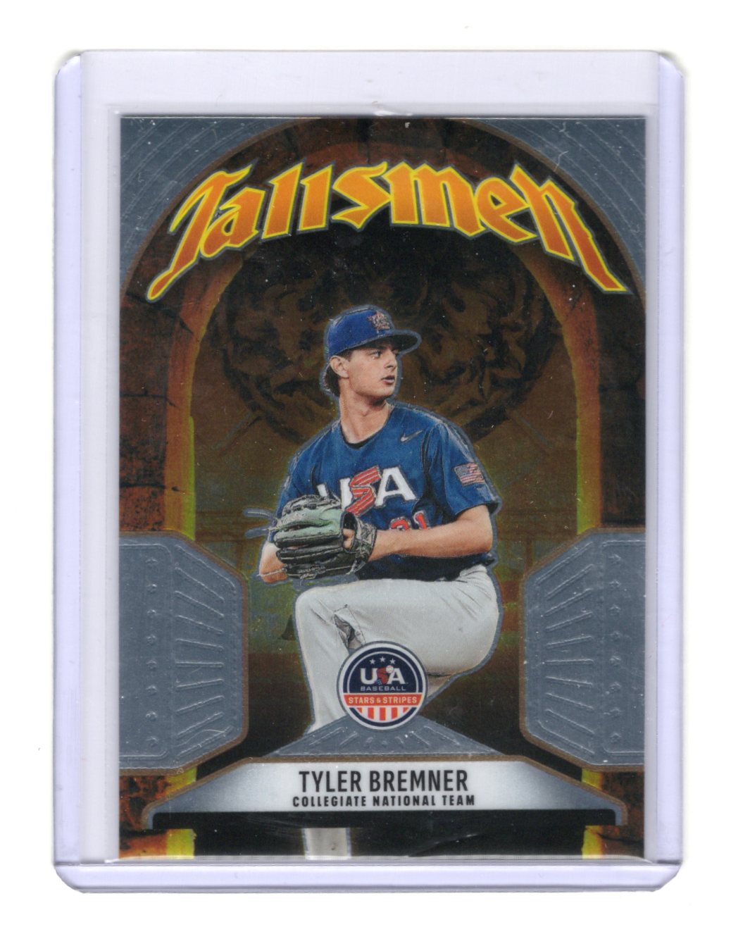 2026 Panini Stars & Stripes Prizm USA Baseball Tyler Bremner  Talisman USA #21