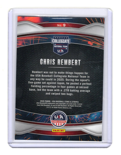 2026 Panini Stars & Stripes Prizm USA Baseball Chris Rembert  Fireworks USA #9