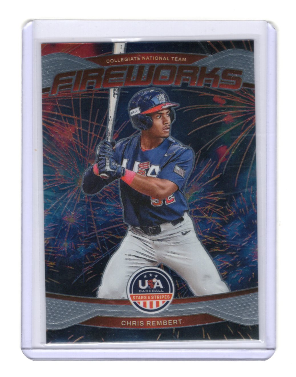 2026 Panini Stars & Stripes Prizm USA Baseball Chris Rembert  Fireworks USA #9