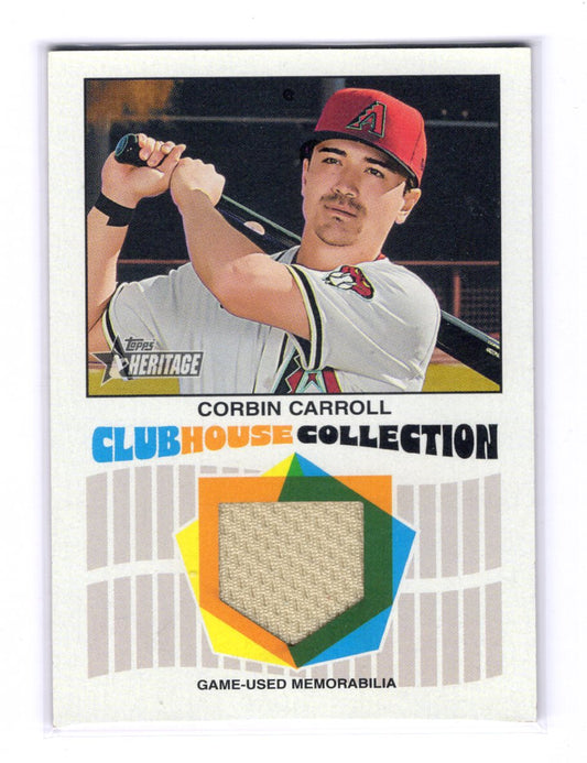 2026 Topps Heritage Corbin Carroll Card Clubhouse Collection Relics MEM Arizona