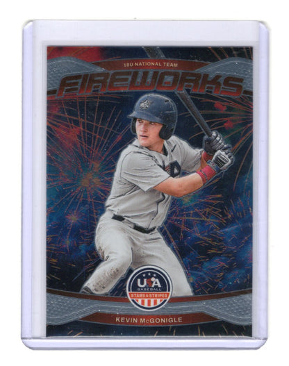 2026 Panini Stars & Stripes Prizm USA Baseball Kevin McGonigle Fireworks USA #5