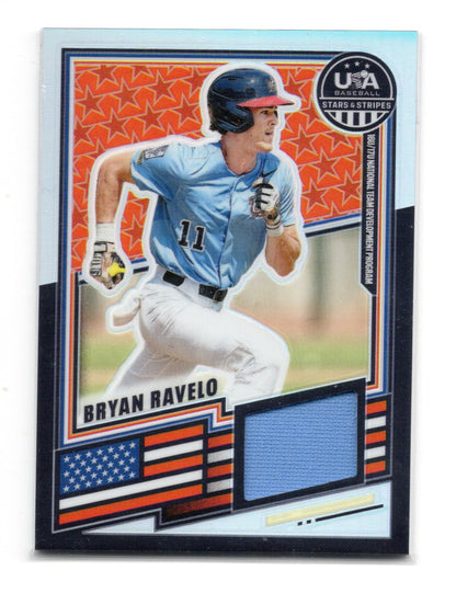 2026 Panini Stars & Stripes Prizm USA Baseball Bryan Ravelo  USA Materials MEM