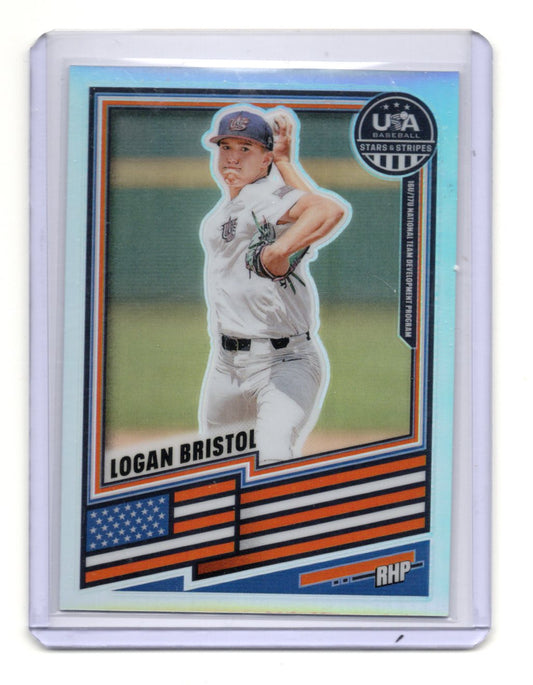 2026 Panini Stars & Stripes Prizm USA Baseball Logan Bristol Card USA #164