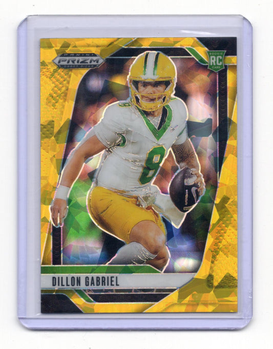 2025 Panini Prizm Draft Picks Dillon Gabriel Card Prizms Gold Ice  Ducks #97