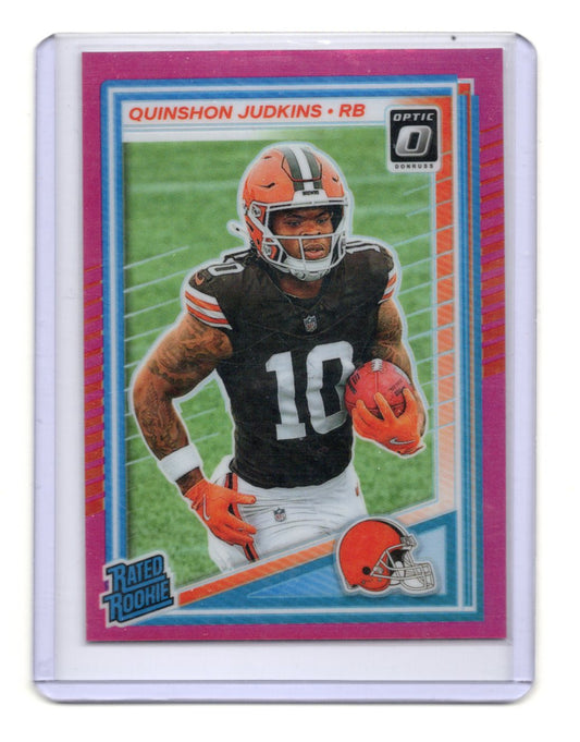 2025 Donruss Optic Quinshon Judkins Card Pink RC Cleveland Browns #252