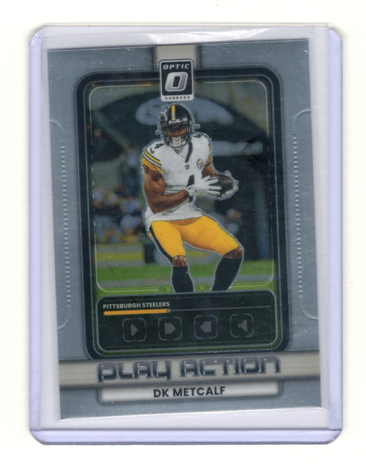 2025 Donruss Optic DK Metcalf Card Play Action Pittsburgh Steelers #15