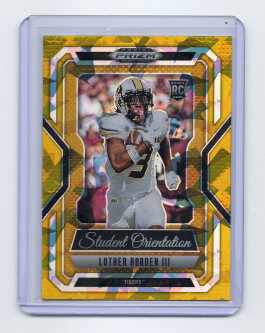 2025 Panini Prizm Draft Picks Luther Burden III Student Orientation Gold Ice