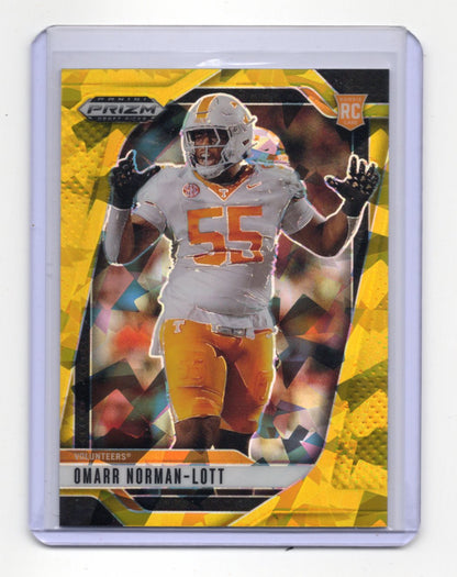 2025 Panini Prizm Draft Picks Omarr Norman-Lott Card Prizms Gold Ice Volunteers