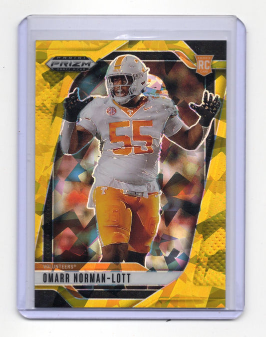 2025 Panini Prizm Draft Picks Omarr Norman-Lott Card Prizms Gold Ice Volunteers