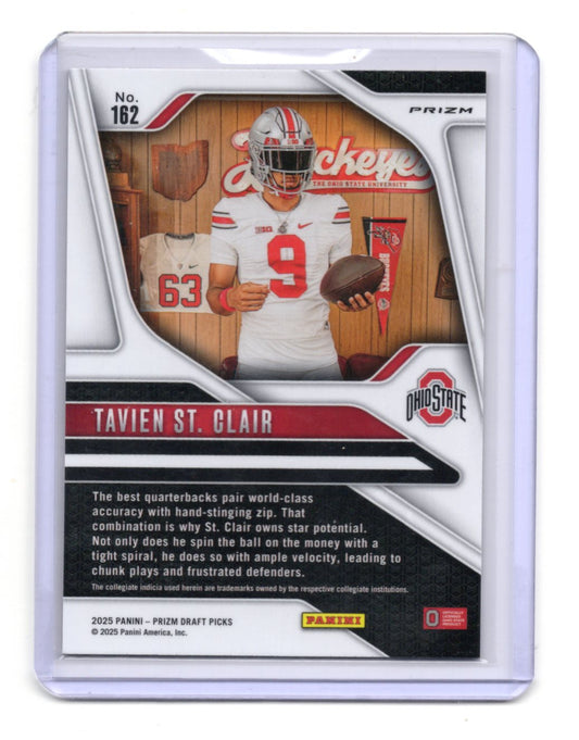 2025 Panini Prizm Draft Picks Tavien St. Clair  Prizms Gold Ice  Buckeyes #162