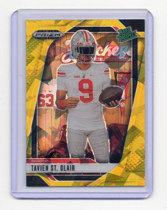 2025 Panini Prizm Draft Picks Tavien St. Clair  Prizms Gold Ice  Buckeyes #162