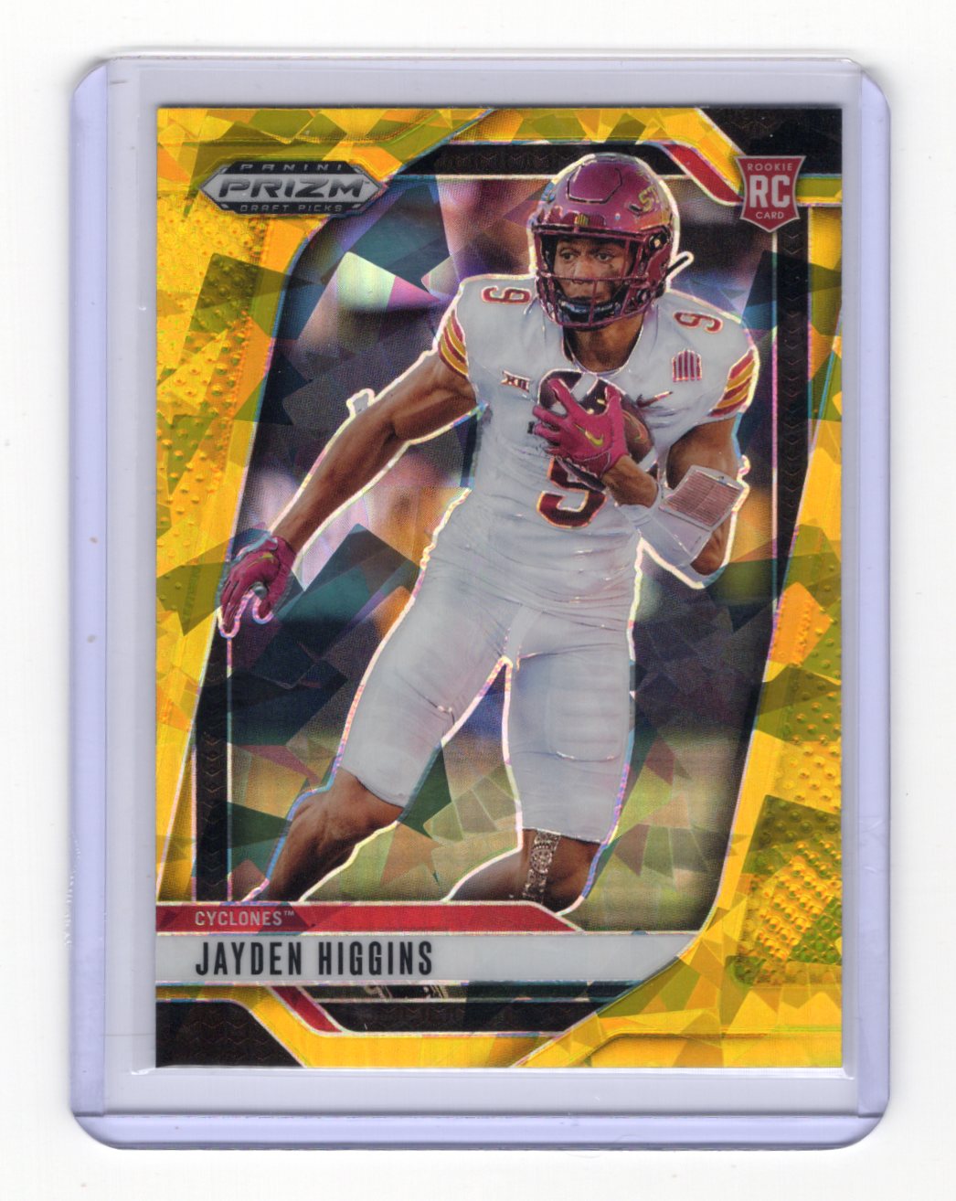 2025 Panini Prizm Draft Picks Jayden Higgins Card Prizms Gold Ice  Cyclones