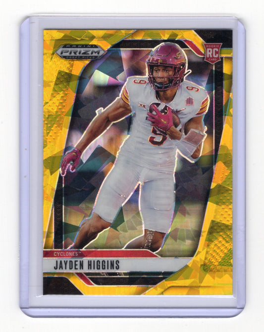 2025 Panini Prizm Draft Picks Jayden Higgins Card Prizms Gold Ice  Cyclones