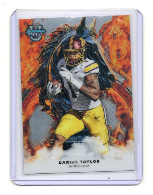 2025 Bowman University Best Darius Taylor Card Workhorse Golden Gophers