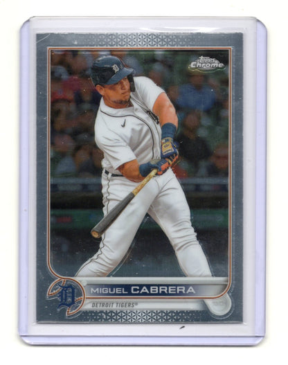 2022 Topps Chrome Sonic Miguel Cabrera Card  Detroit Tigers #96