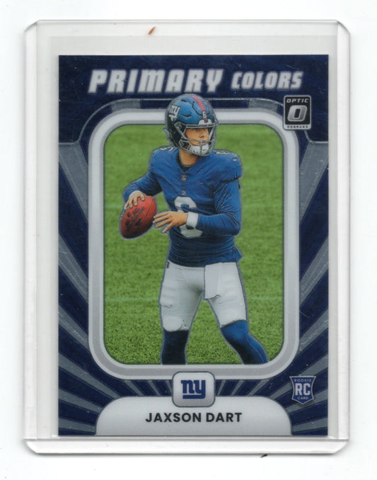 2025 Donruss Optic Jaxson Dart Card Rookie Primary Colors New York Giants #2