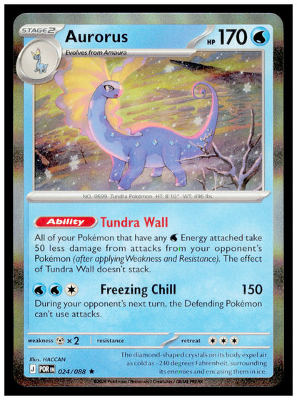 ME03: Perfect Order Aurorus Card Rare,Holo #024/088