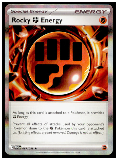 Pokemon Perfect Order Rocky Fighting Energy Card Rare,Holo #087/088