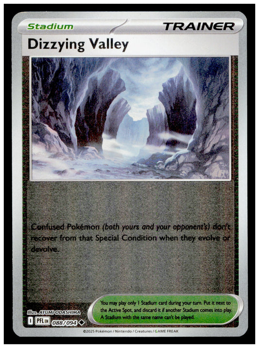 Pokemon Phantasmal Flames Dizzying Valley Card Uncommon,Reverse Holo #088/094