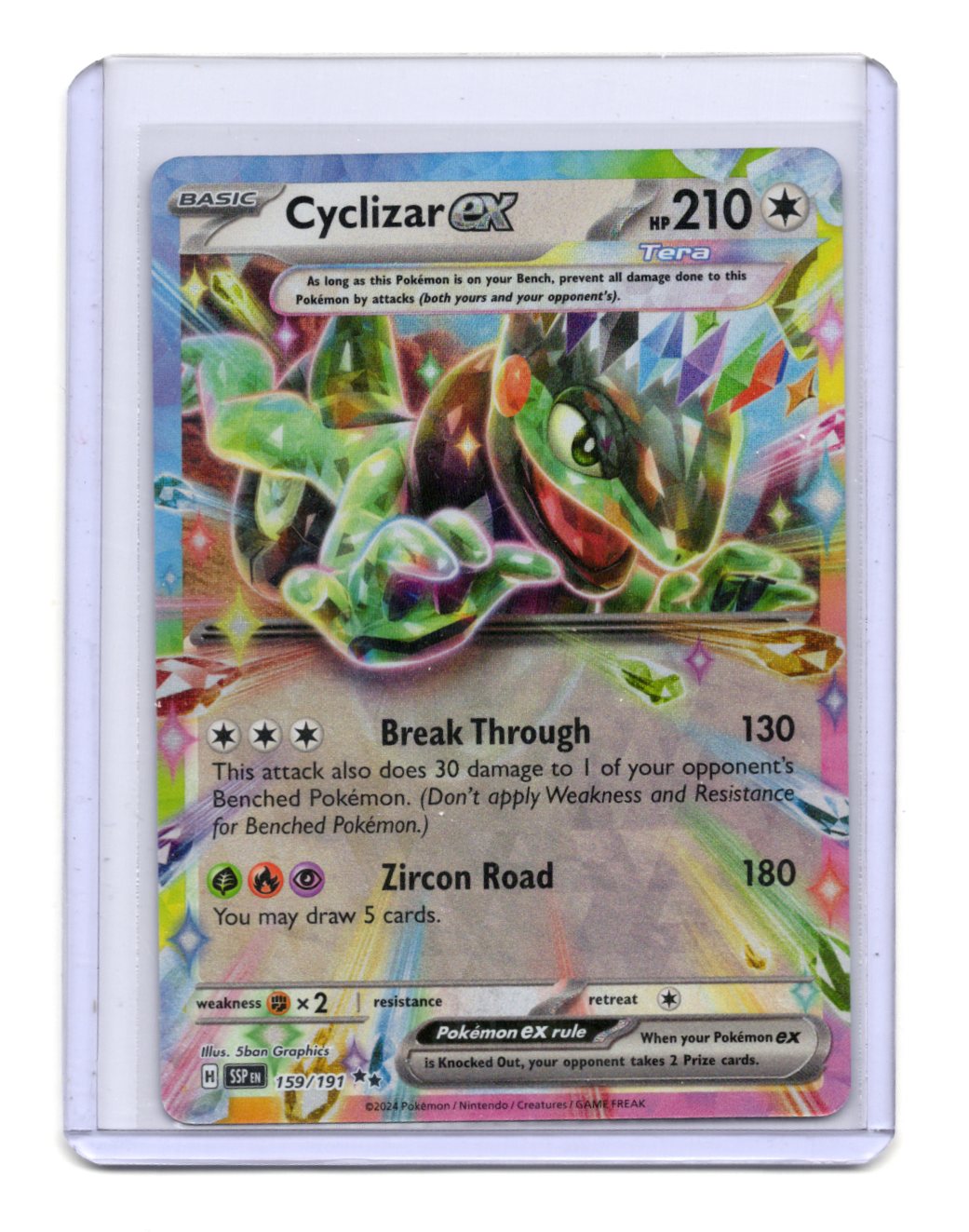 Pokemon  Surging Sparks Cyclizar ex Card Holo #159/191