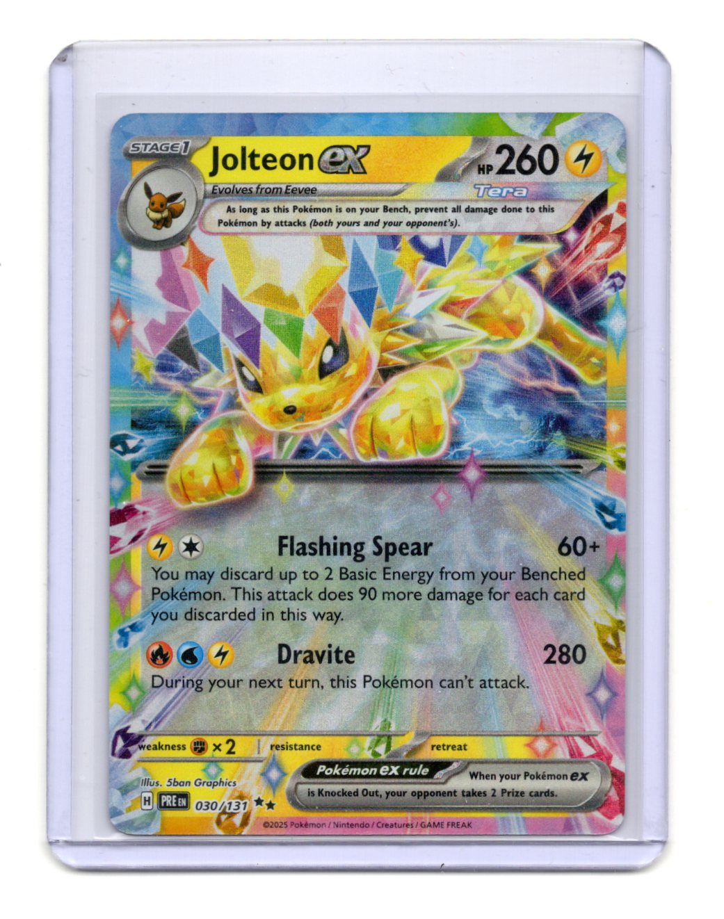 Pokemon Prismatic Evolutions Jolteon ex Card Holo #030/131