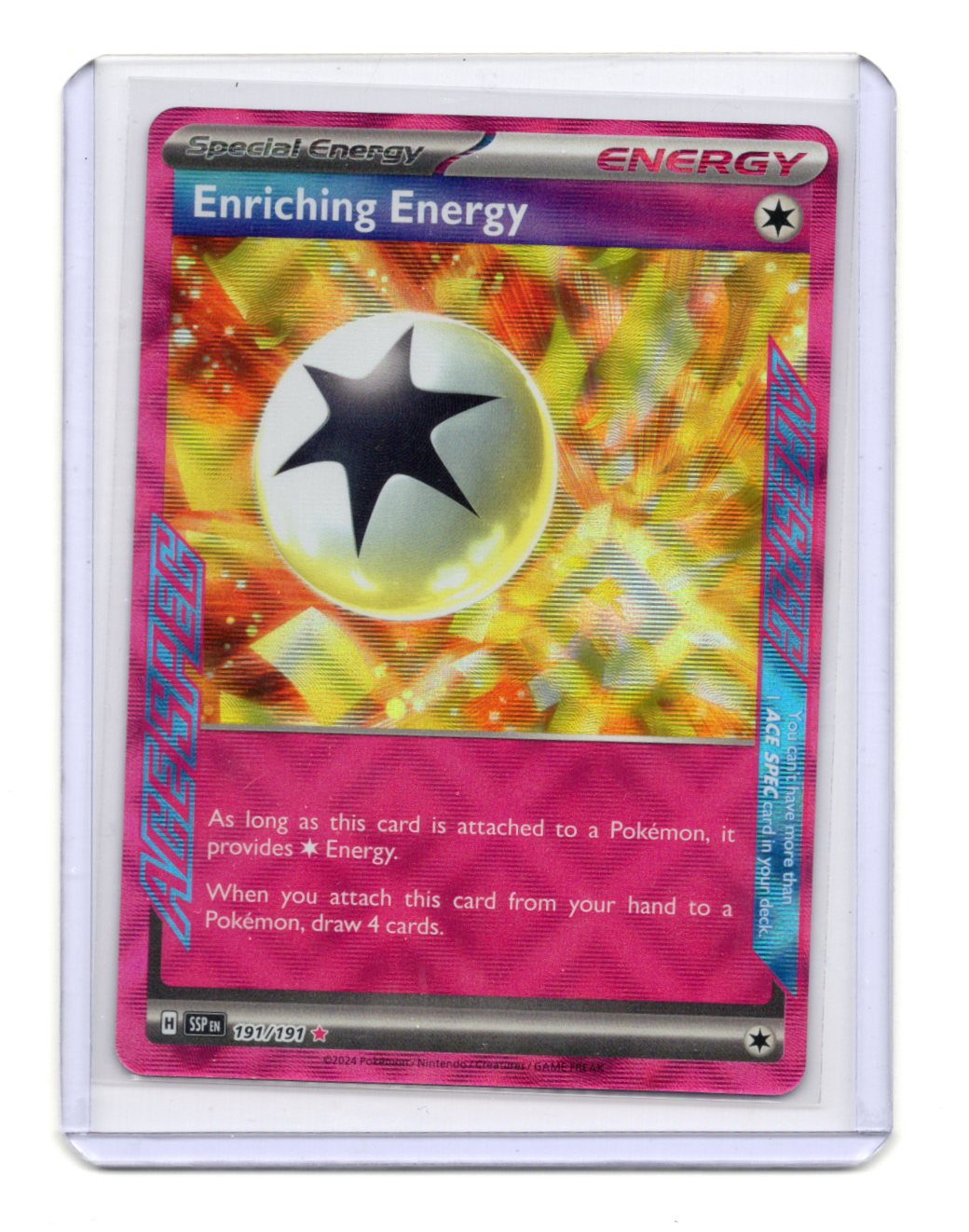 Pokemon Surging Sparks Enriching Energy Card Holo #191/191