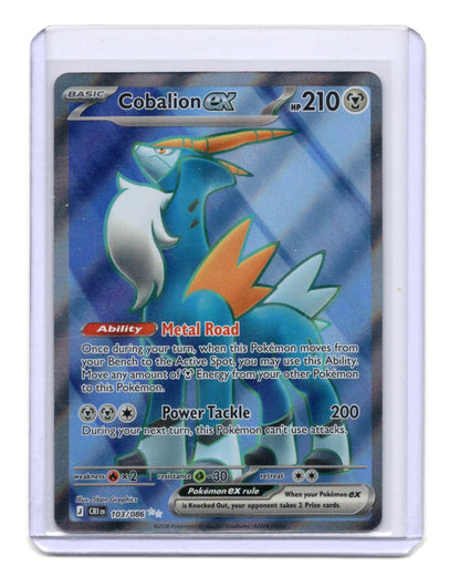 Pokemon Chaos Rising Cobalion ex Card Ultra Rare,Holo #103/086