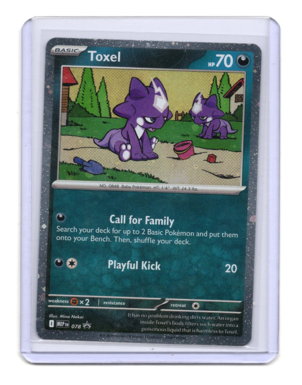 Pokemon Mega Evolution Promo Toxel Card Promo,Holo #078