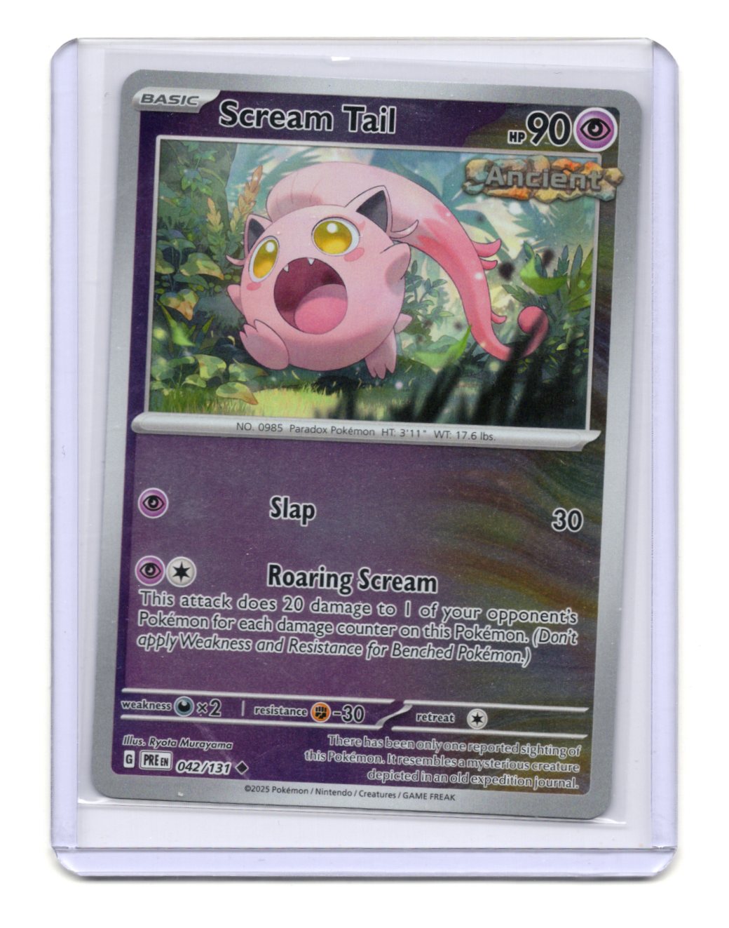 Pokemon Prismatic Evolutions Scream Tail Card Uncommon #042/131