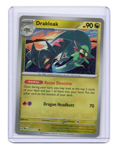 Pokemon Prismatic Evolutions Drakloak Card Common #072/131