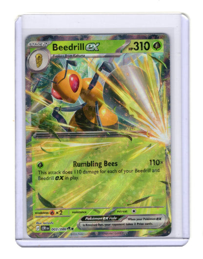 Pokemon Chaos Rising Beedrill ex Card Holo #003/086