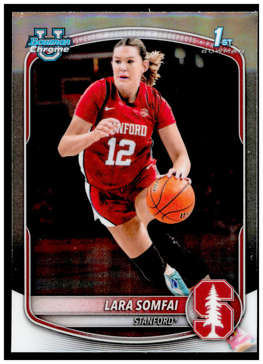 2025-26 Bowman Lara Somfai Card Chrome Prospects Stanford Cardinal #BCP-44