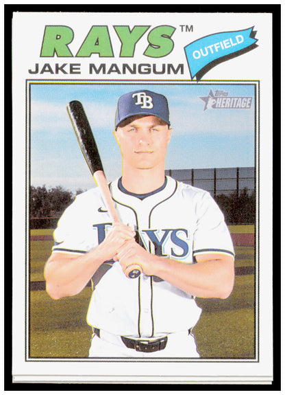 2026 Topps Heritage Jake Mangum Card Tampa Bay Rays #227