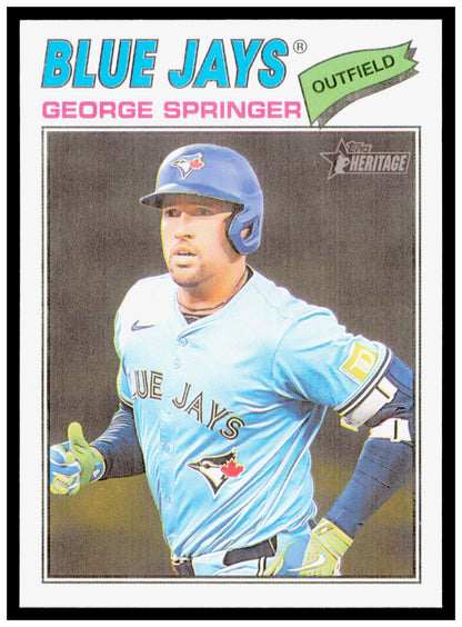 2026 Topps Heritage George Springer Card Toronto Blue Jays #108