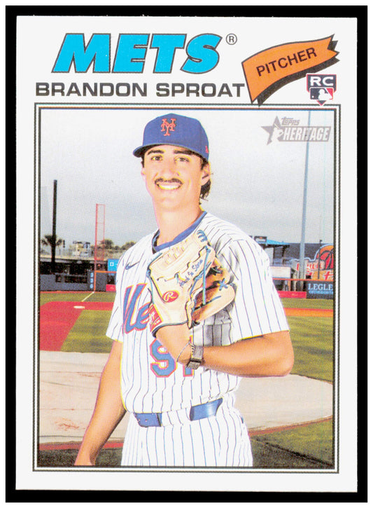 2026 Topps Heritage Brandon Sproat Card RC New York Mets #118