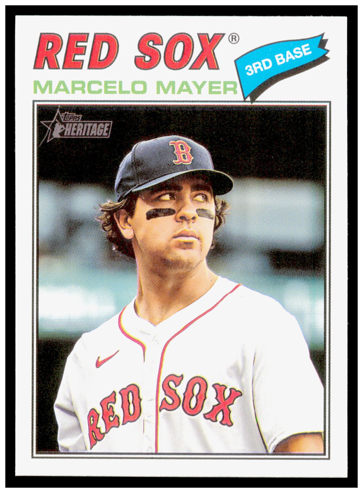 2026 Topps Heritage Marcelo Mayer Card Boston Red Sox #356