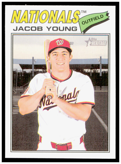 2026 Topps Heritage Jacob Young Card Washington Nationals #279
