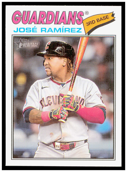 2026 Topps Heritage José Ramírez Card Cleveland Guardians #52