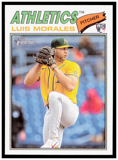 2026 Topps Heritage Luis Morales Card RC Athletics #67