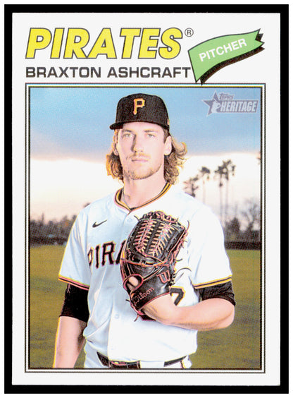 2026 Topps Heritage Braxton Ashcraft Card Pittsburgh Pirates #134