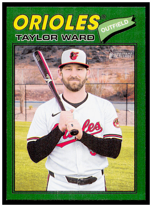 2026 Topps Heritage Taylor Ward Card Dark Green Baltimore Orioles #258