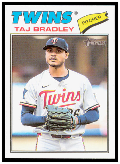 2026 Topps Heritage Taj Bradley Card Minnesota Twins #38
