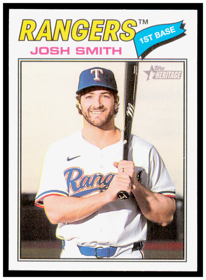2026 Topps Heritage Josh Smith Card Texas Rangers #301