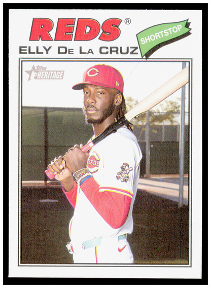 2026 Topps Heritage Elly De La Cruz Card Cincinnati Reds #70