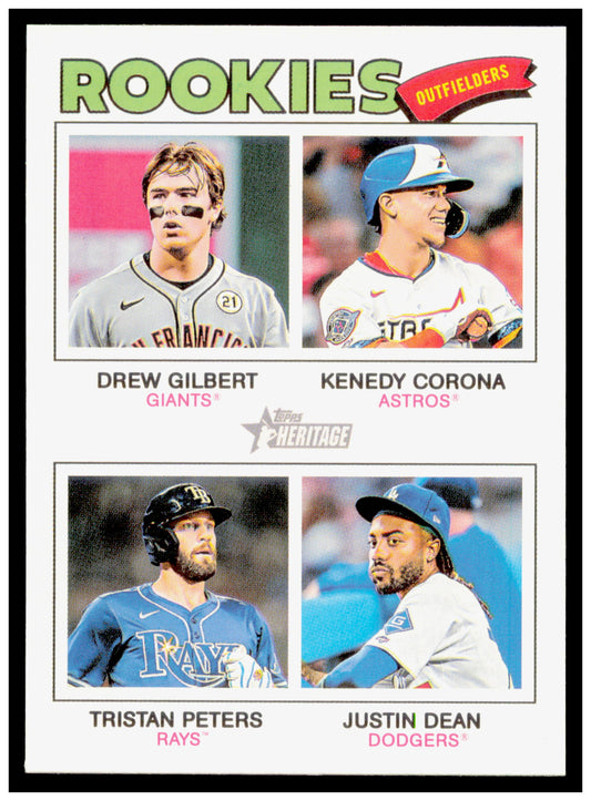 2026 Topps Heritage 2026 Rookie Outfielders  Gilbert / Corona /  Peters /  Dean)