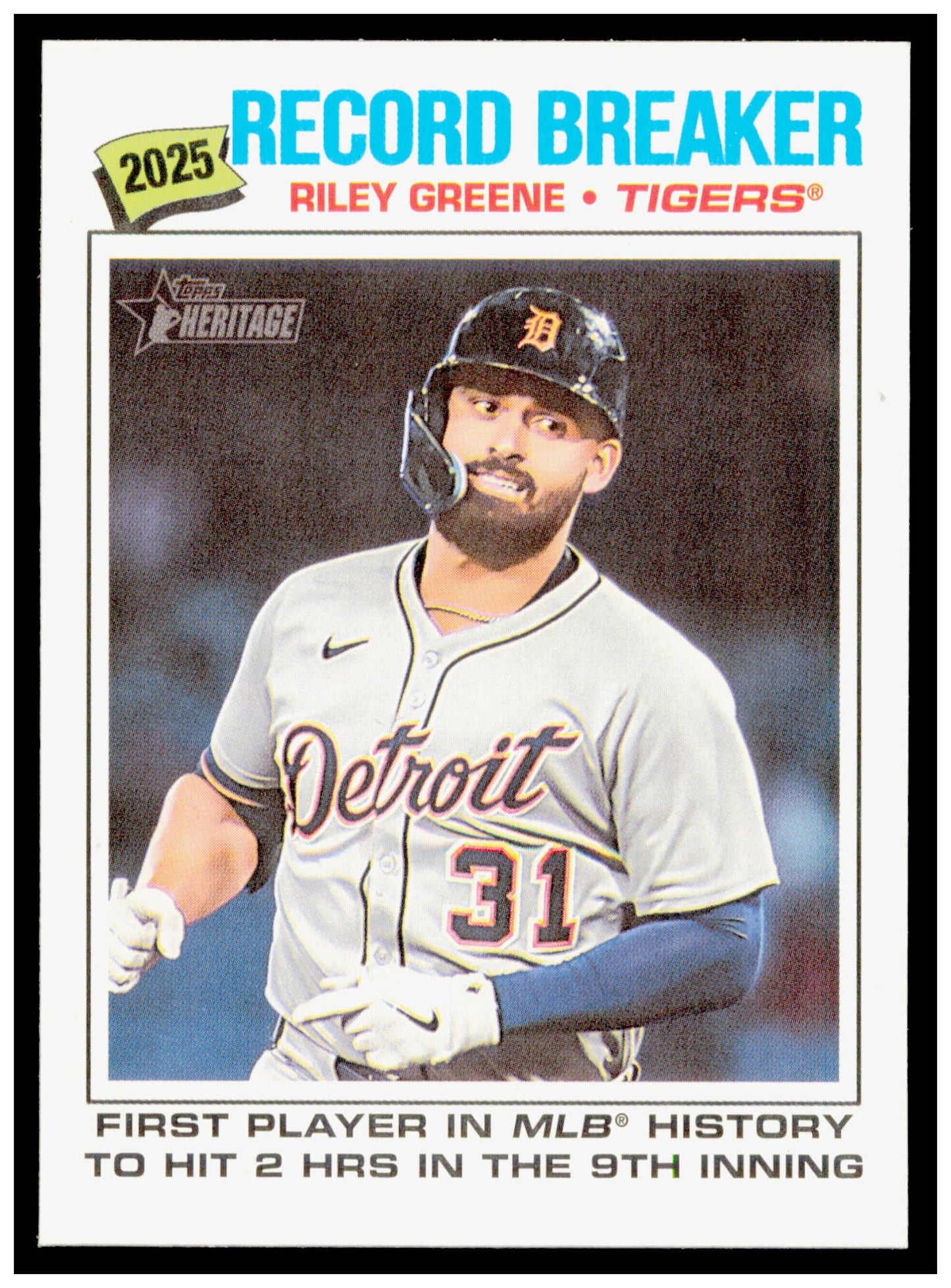 2026 Topps Heritage Riley Greene Card Detroit Tigers #234