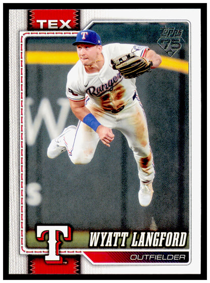 Series 2 Baseball Wyatt Langford Card Texas Rangers #383